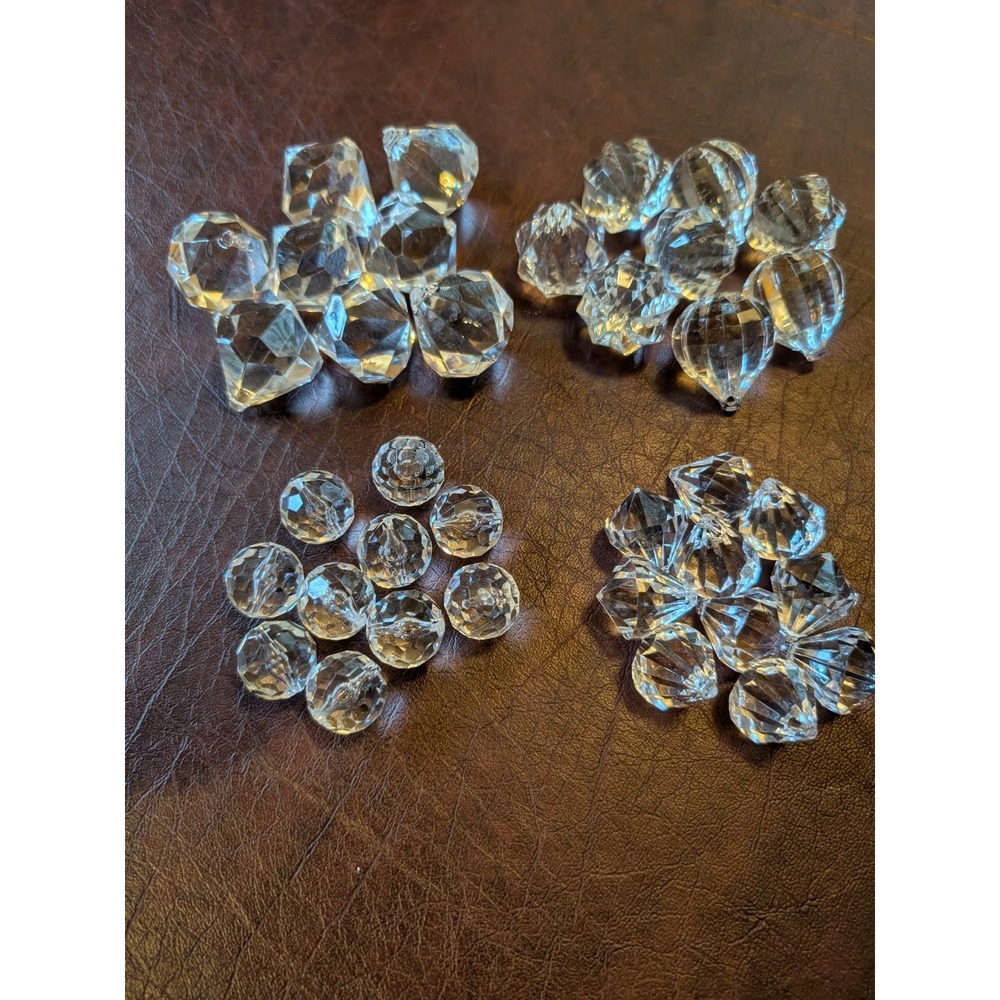 Pottery Barn Clear Decorative Multi Shape Size Holiday Sparkle Gems 10oz